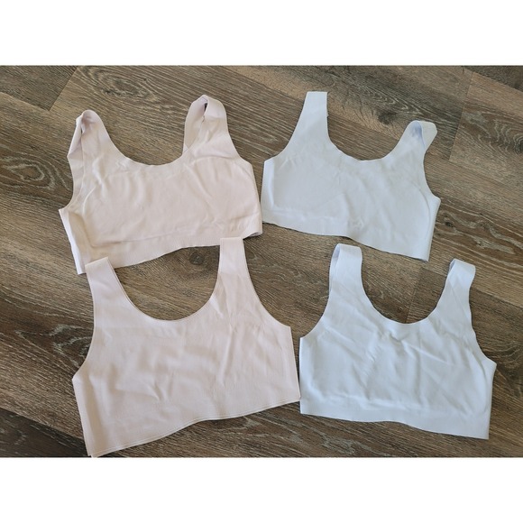 Sascina Other - Sascina 4 Pack Seamless Bralettes Small Light Blue Pink Scoop Neck Stretch #3